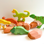 Dinosaurios de madera | Juguetes Waldorf | Holztiger