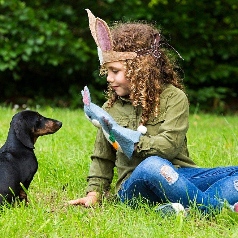 Marioneta Conejo de lana | Kamchatka Magic Toys