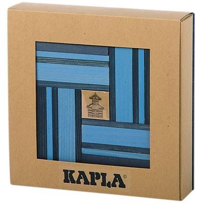 KAPLA ART BOOK 40 PIEZAS AZUL OSCURO / AZUL CLARO | KA40BL+BP21 | Juguetes de madera ecológicos, educativos y originales