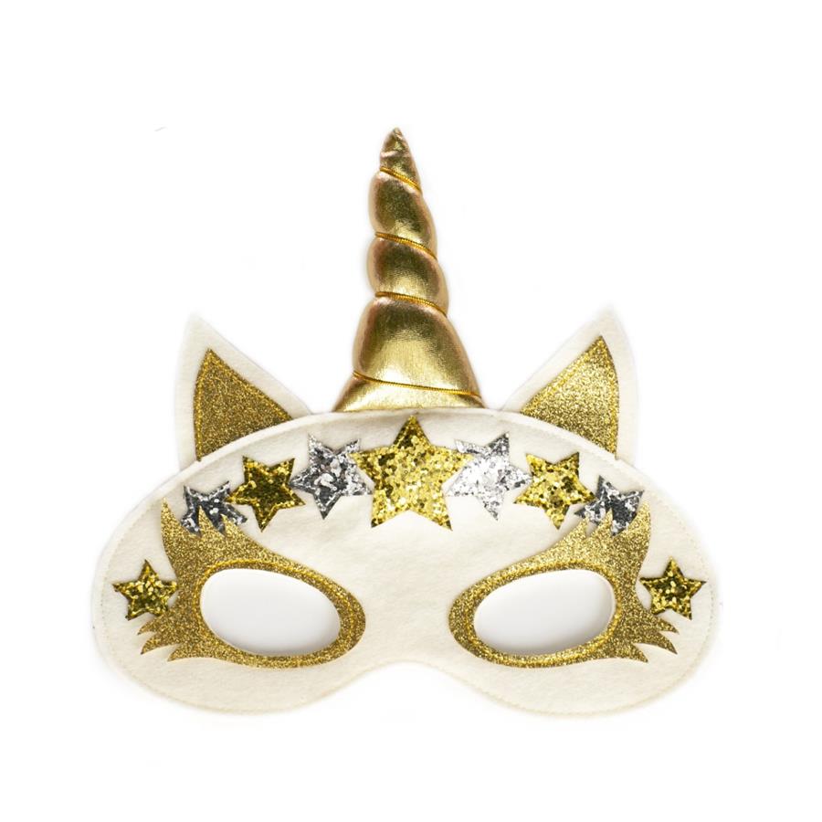 Máscara Unicornio dorado | 100% lana | Kamchatka Magic Toys