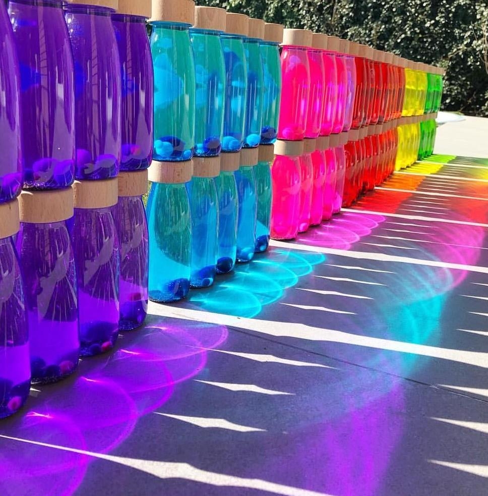Botellas sensoriales Montessori | Juguetes ecológicos para bebés