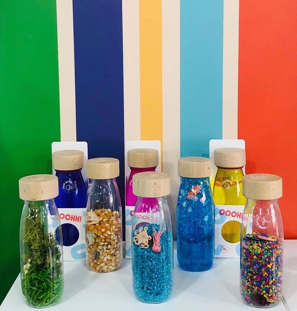 Botellas sensoriales Montessori | Juguetes ecológicos para bebés