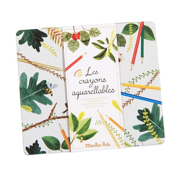 24 LÁPICES ACUARELABLES EN LATA | MR-712602 | Juguetes de madera ecológicos, educativos y originales
