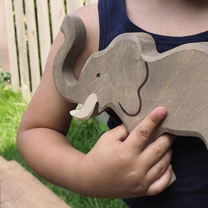 Elefante | Animales de madera | Juguetes Waldorf | Holztiger