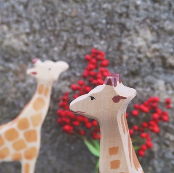 Jirafa Animales de Madera | Juguetes Waldorf | Holztiger