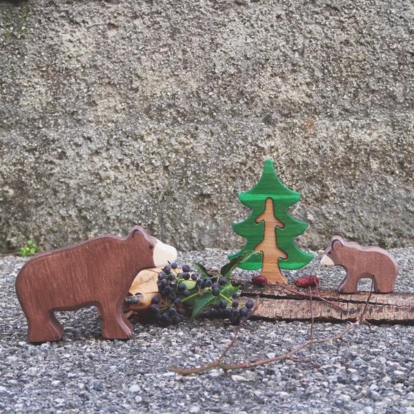 Oso Pardo | Animales de madera | Juguetes Waldorf | Holztiger