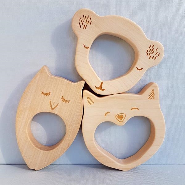 Mordedores de madera ecológicos | Wooden Story | Kamchatkatoys