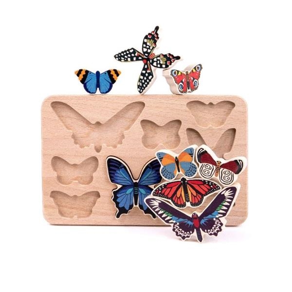 Mariposas de madera | Bajo | Juguetes Montessori