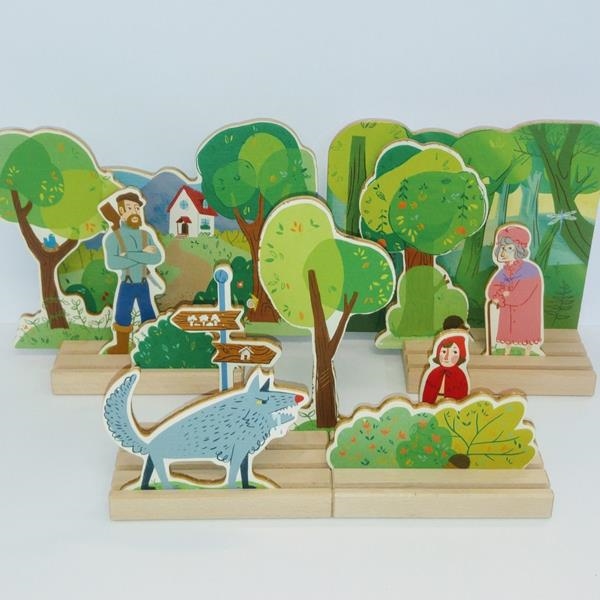 TEATRO DE MADERA CAPERUCITA ROJA | BAJ-99260 | Ilustraciones: Sebastián Rubiano | Juguetes de madera ecológicos, educativos y originales