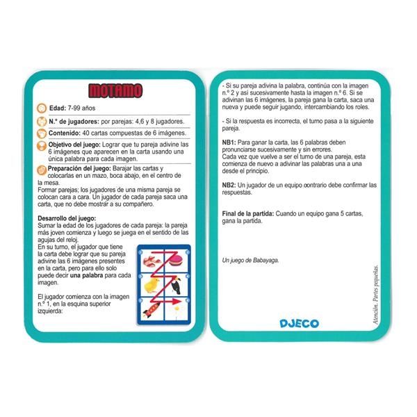 Motamo | Juegos de cartas Djeco | Kamchatka Magic Toys