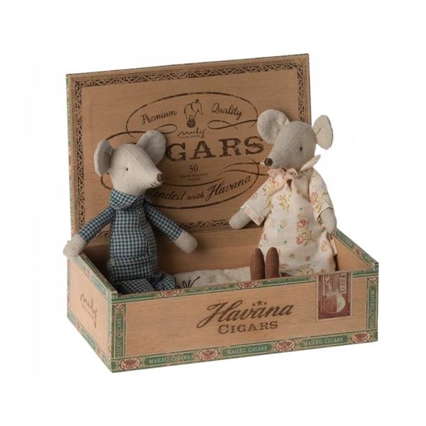 Ratones en caja de Habanos | Abuelos Maileg | KamchatkaToys