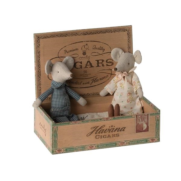 Ratones en caja de Habanos | Abuelos Maileg | KamchatkaToys