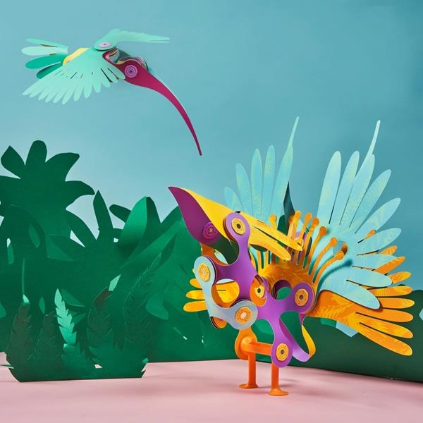 Tropical Birds Clixo | Construcción Magnética para niños y niñas