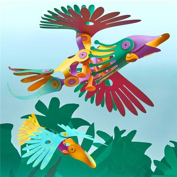 Tropical Birds Clixo | Construcción Magnética para niños y niñas
