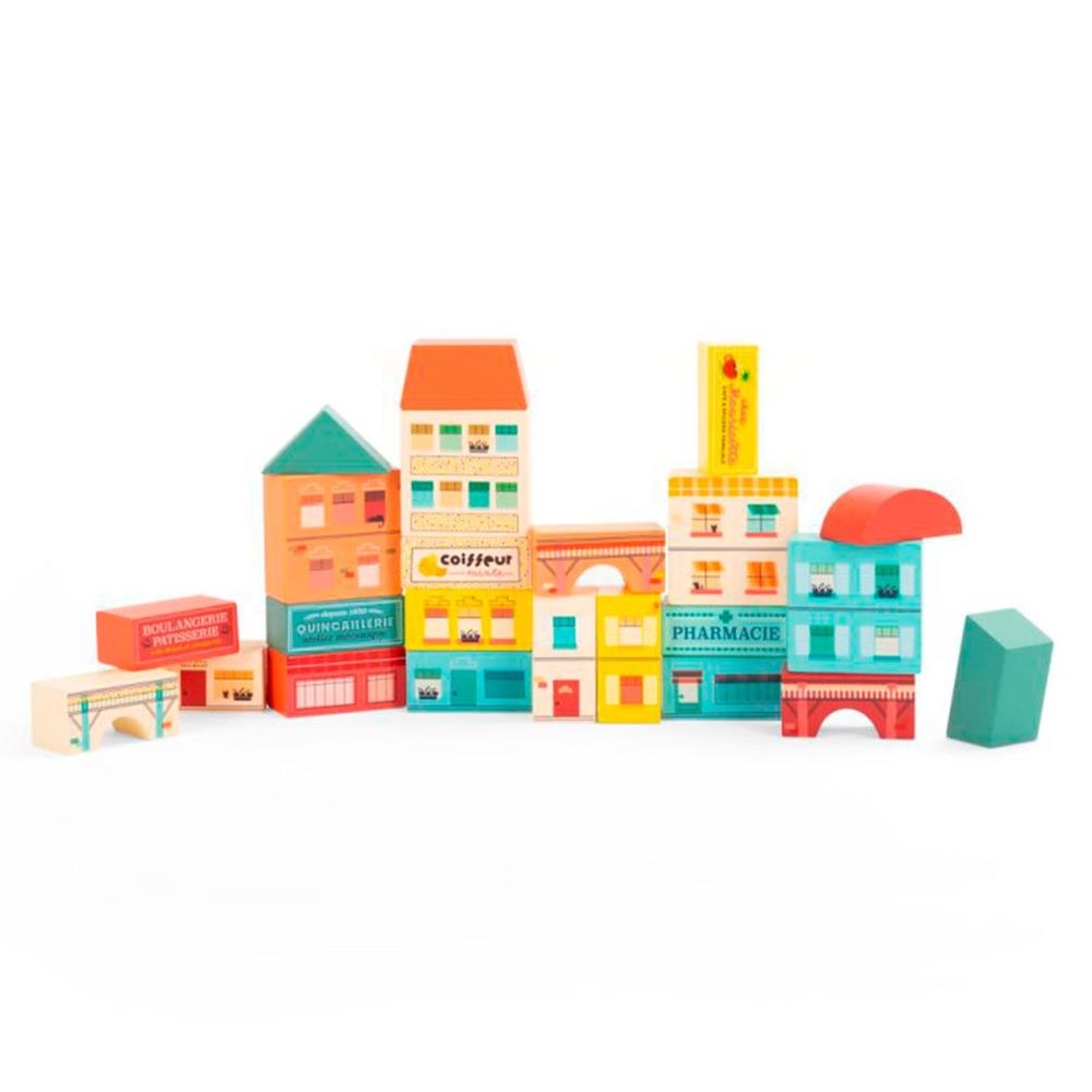 Village Blocks | Construcción de madera | Kamchatka Magic Toys