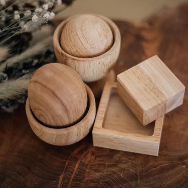 Huevo, Copa y Bola Wooden Story | Juego sensorial y Montessori