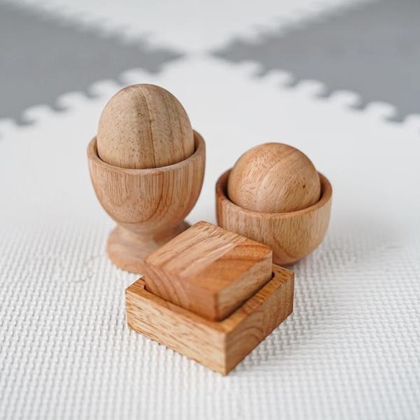 Huevo, Copa y Bola Wooden Story | Juego sensorial y Montessori