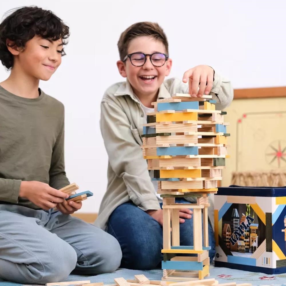 Barril 120 Azul | Kapla | Construcción de madera | KamchatkaToys