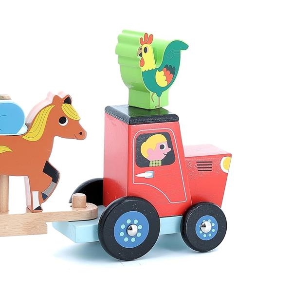 Apilable de madera Animales Granja Vilac | Kamchatka Magic Toys