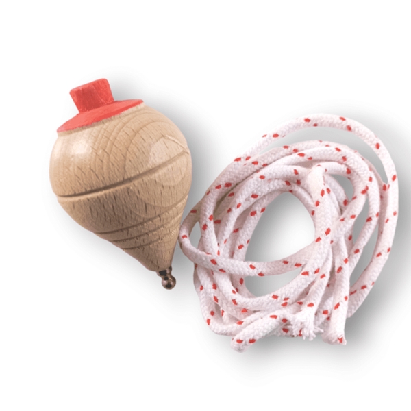 PEONZA DE MADERA TRADICIONAL | CC-CT4PR | Juguetes de madera ecológicos, educativos y originales