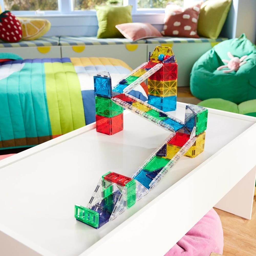 Rail Racers Magna-Tiles | Circuito Magnético de Bolas 