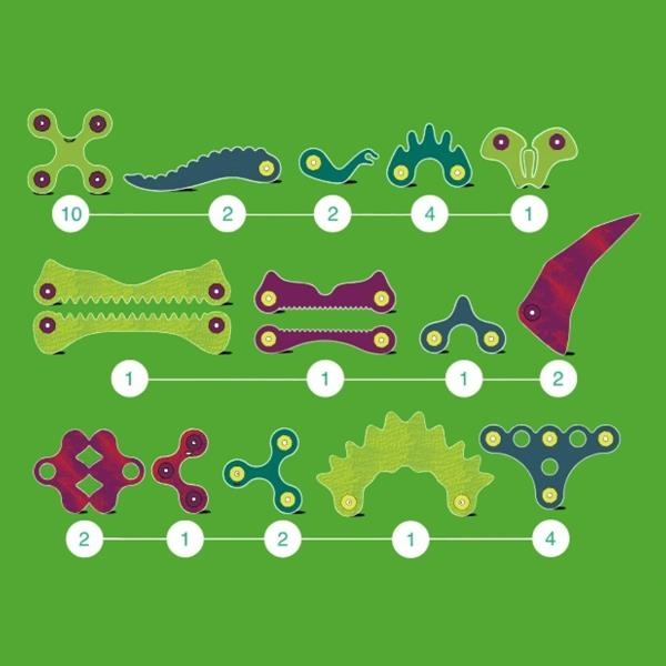 Clixo Dino Adventure Pack | Construcción Magnética Flexible 