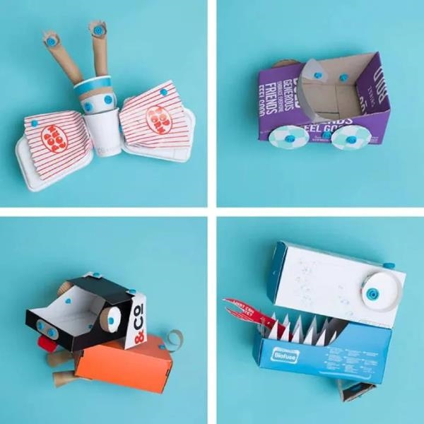 Makedo Starter Kit A0036 | Pack de Iniciación Construcción Cartón 