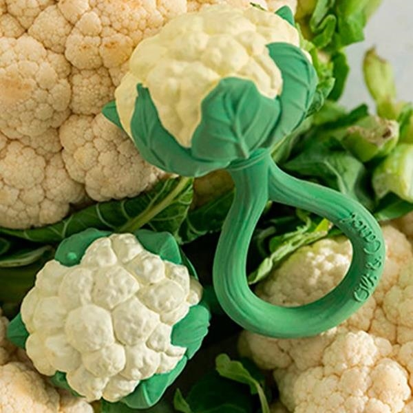 CAULIFLOWER SONAJERO COLIFLOR OLI & CAROL | O&C-C-CAULIFLOWER | Juguetes de madera ecológicos, educativos y originales