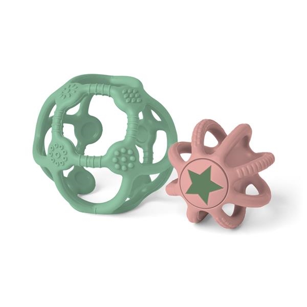 Pelota Sensorial 2 en 1 Little L Verde Rosa | KamchatkaToys