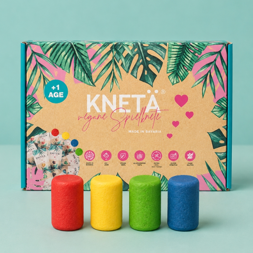 Plastilina Natural 4 Colores 4x100g Vegana | Knetä