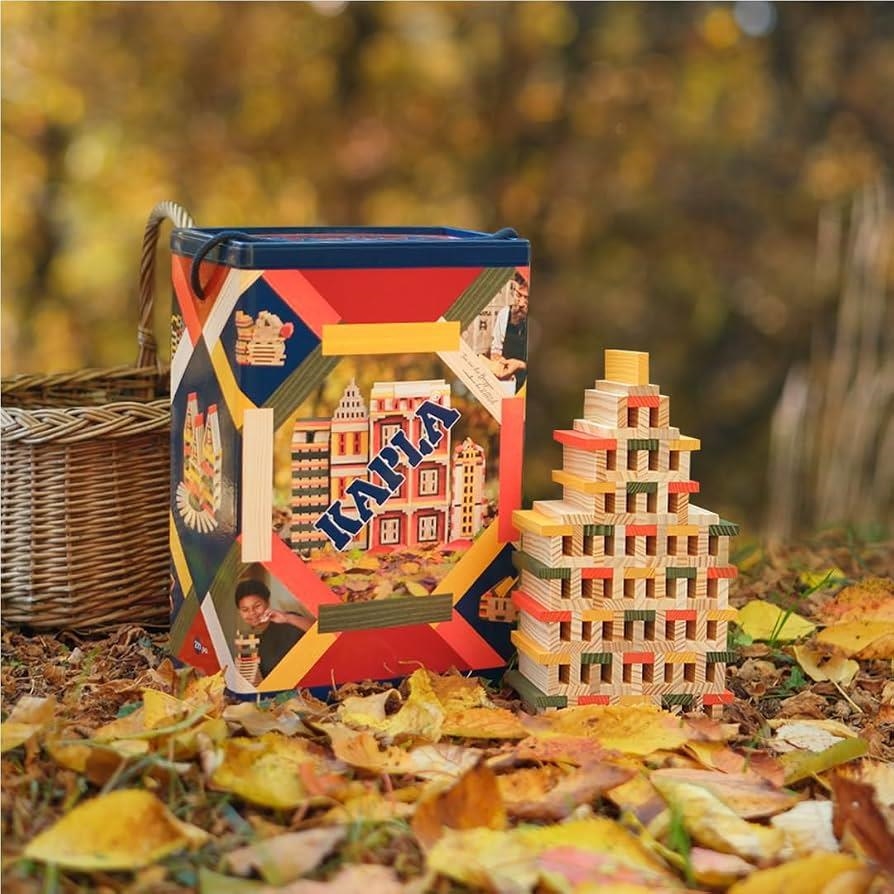 Cubo KAPLA 200 Tablillas Otoño (Natural y Color) | KAPLA