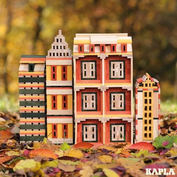 Cubo KAPLA 200 Tablillas Otoño (Natural y Color) | KAPLA