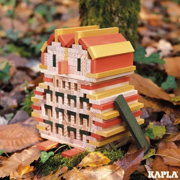 Cubo KAPLA 200 Tablillas Otoño (Natural y Color) | KAPLA