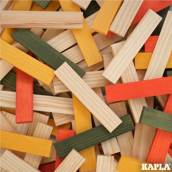 Cubo KAPLA 200 Tablillas Otoño (Natural y Color) | KAPLA