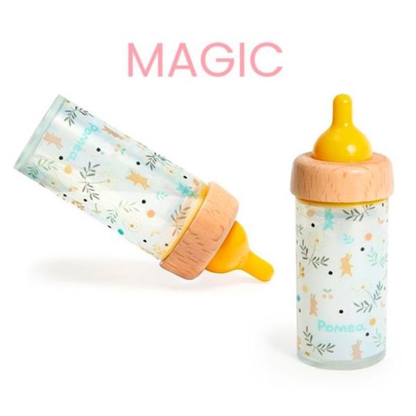 Kit Hora de Comer Muñecas: Biberón Mágico Djeco + Babero Götz 