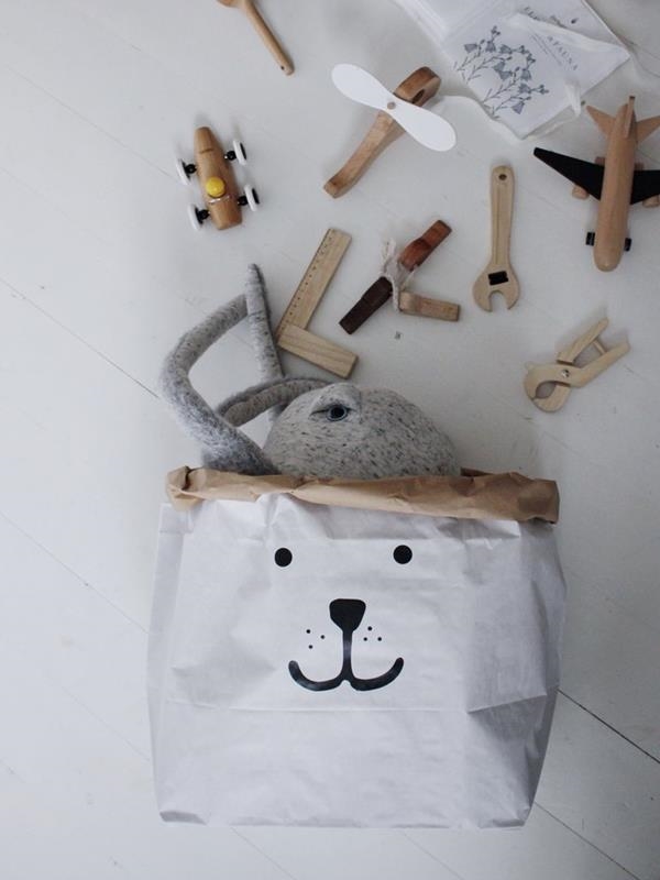 BOLSA DE PAPEL JUGUETERO OSO | TELLK-SBPB | Juguetes de madera ecológicos, educativos y originales