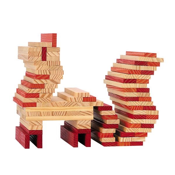 KAPLA ART BOOK 40 PIEZAS NARANJA / ROJO | KAP40RL+RP22 | Juguetes de madera ecológicos, educativos y originales