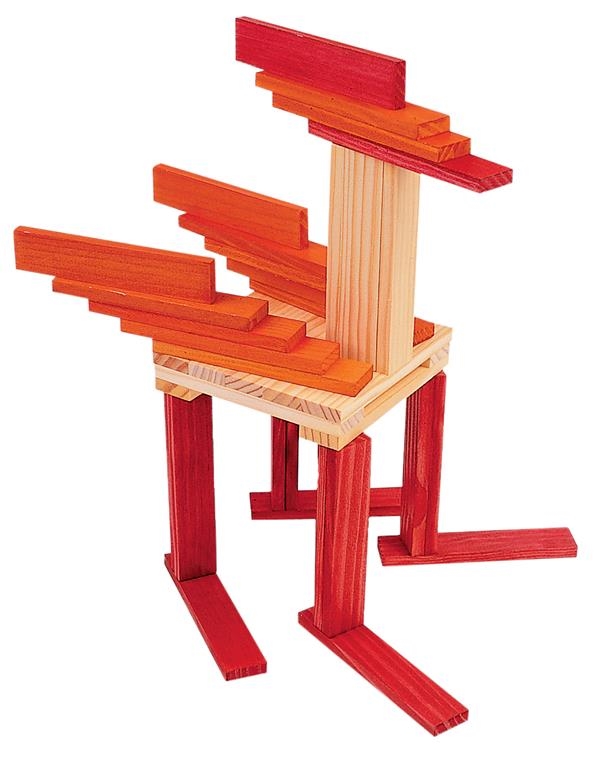 KAPLA ART BOOK 40 PIEZAS NARANJA / ROJO | KAP40RL+RP22 | Juguetes de madera ecológicos, educativos y originales