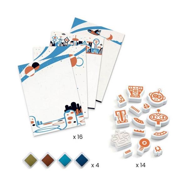 Set creativos con sellos | Djeco Design By | Kamchatka Magic Toys