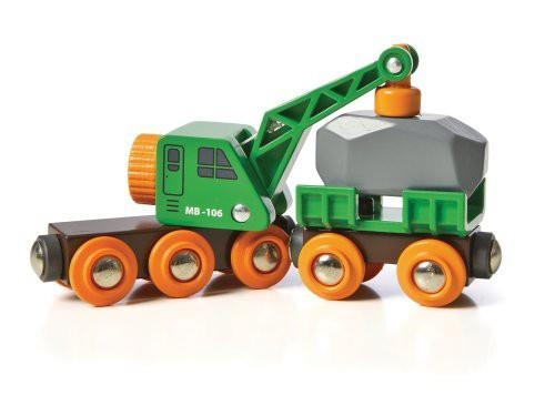 Grúa con vagón Clever | Trenes Brio | Kamchatka Magic Toys