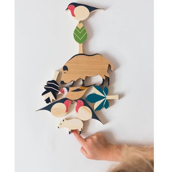 Animales de madera para jugar